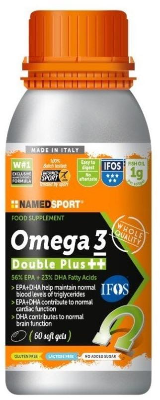OMEGA 3 Double Plus++: doplněk stravy NAMEDSPORT OMEGA 3, 56% EPA + 23% DHA, OMEGA 3 MASTNÉ KYSELINY, 110 GELOVÝCH KAPSLÍ